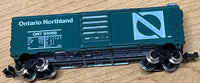 Atlas 3223 Ontario Northland 40 ft Boxcar Latch Couplers N SCALE Like New