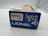 Lionel 6-7601 - Spirit of '76 State of Delaware box car train O SCALE Like New