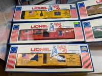 Lionel 6-7601, 6-7602, 6-7603, 6-7604, 6-7605, 6-7606, 6-7607, 6-7608, 6-7609, 6-7610, 6-7611, 6-7612, 6-7613 Spirit of '76 Bicentennial Box Car Set (Set of 13) O Scale NEW