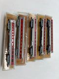 Minitrix Set of 5 Santa Fe ATSF Passenger cars silver/ red N SCALE Used Excellent Damaged Box