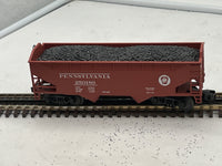 MTH Premier 20-90326B Pennsylvania O Scale Premier 2-Bay Offset Hopper Car Used Excellent