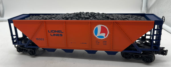 Lionel 6-19303 Lionel Lines quad hopper with coal load O SCALE Like New