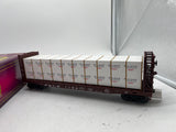 MTH Premier 20-95199 Pittsburgh & Lake Erie Flat Car w/Bulkheads w/Covered Wood Load O SCALE Like New