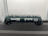 MTH Premier 20-96232 Quaker State 20K Gallon 4-Compartment Tank Car No. 183. O SCALE Used AS IS  Broken piece