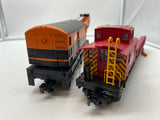 MTH 20-98388, 20-98391 Bessemer & Lake Erie O Scale Crane Car and Crane Tender -  (Set of 2) (Tender has broken piece) O Scale Used Excellent as is