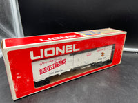 Lionel 6-9850  Budweiser beer billboard reefer O SCALE Used Excellent Damaged Box