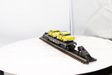 MTH 30-7625 AUTO TRANSPORT FLAT CAR W/ERTL TAXI CAR NO. 1959 RailKing O Scale Like New