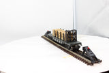 Lionel 6-16347 ONTARIO NORTHLAND Bulkhead Flat Wood Load O Scale (missing bulkhead and 1 stantion) Used