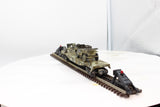 Lionel 6511-2 Military Flat Car w/ Jeep and cannon Trailer O SCALE this is a custom item  Like New WRONG BOX
