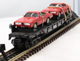 MTH 30-7639 Flat Car w/2 1968 Pontiac GTOs O SCALE Used No Box