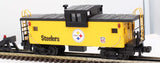 MTH 30-4127C NFL Steelers Extended Vision Caboose O Scale Like New