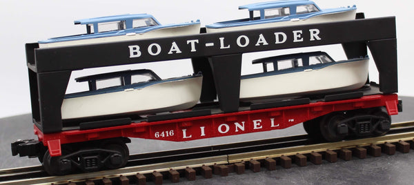 Lionel 6-19428 Flatcar w/BoatLoader O SCALE Used Excellent