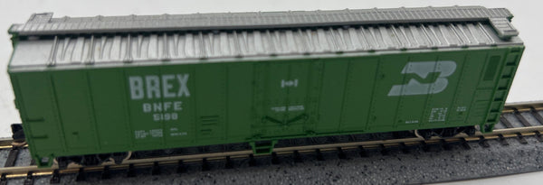 Atlas 3653 N 50' Mechanical Reefer Burlington Northern BN  5198 w kadee style couplers metal wheels N SCALE Like New