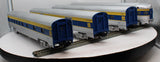 Williams 43167 DELAWARE & HUDSON 72 Ft. Streamline Passenger Car Pack of 4 O Scale Like New