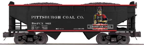 MTH Premier 20-97612 Pittsburgh/Champion Coal Co. 2-Bay Offset Hopper Car 864 O SCALE NEW