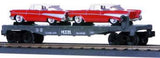 MTH 30-7610 MTH w/57 Chevys Flat Car RailKing O Scale Used