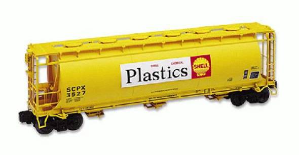 Lionel 6-17155 SHELL 3-BAY CYLINDRICAL HOPPER #3527 O SCALE Used Excellent