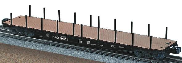 Lionel 6-17577 BALTIMORE & OHIO PS-4 FLATCAR W/STAKES #8651 O SCALE NEW