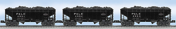 Lionel 6-21873 PITTSBURGH & LAKE ERIE OFFSET HOPPERS 3-PACK O SCALE NEW