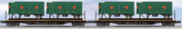 Lionel 6-21897 RAILWAY EXPRESS AGENCY PS-4 FLATCAR WITH PIGGYBACK TRAILERS 2-PACK O SCALE NEW