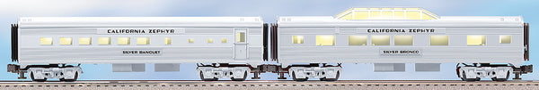 Lionel 6-25161 CALIFORNIA ZEPHYR STREAMLINER PASSENGER CAR 2-PACK O SCALE NEW