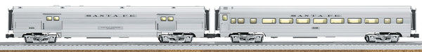 Lionel 6-25408 SANTA FE "EL CAPITAN" 18" ALUMINUM STREAMLINED PASSENGER CAR 2-PACK O SCALE NEW