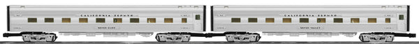 Lionel 6-25731 BURLINGTON "CALIFORNIA ZEPHYR" 18" ALUMINUM PASSENGER CAR 2-PACK limited O SCALE NEW