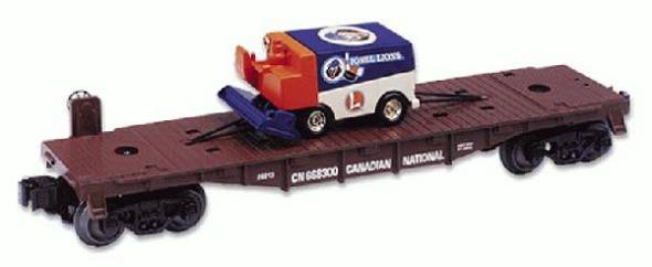 Lionel 6-26013 CANADIAN NATIONAL O27 FLAT CAR W/ LIONEL LIONS ZAMBONI O SCALE NEW