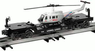 Lionel 6-26035 Lionel Lines Flatcar w/ WLLC Helicopter