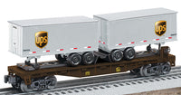 Lionel 6-26300 UPS&REG; O27 FLAT CAR W/2 TRAILERS O SCALE NEW