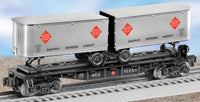 Lionel 6-26366 REA O27 FLAT CAR W/2 TRAILERS O SCALE NEW FADED TORN BOX