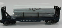 Lionel 6-26601 LRRC O27 FLAT CAR W/PIPE LOAD O SCALE NEW