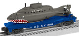 Lionel 6-26669 US Navy flatcar with Shark Submarine O Scale