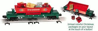 Lionel 6-26753 CHRISTMAS OPERATING DUMP CAR O SCALE Like New