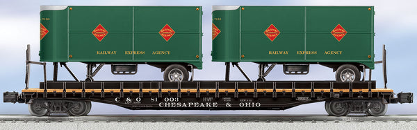 Lionel 6-27545 RAIL EXPRESS AGENCY PS-4 FLATCAR WITH PIGGYBACK TRAILERS #81003 O SCALE NEW