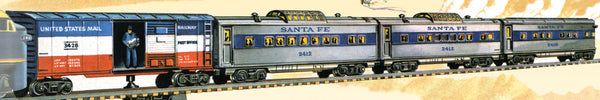 Lionel 6-27767 SANTA FE O27 STREAMLINED BLUE STRIPE PASSENGER CAR 4-PACK O SCALE NEW