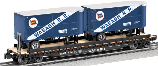 Lionel 6-27820 WABASH PS-4 FLATCAR WITH PIGGYBACK TRAILERS #314 O SCALE NEW