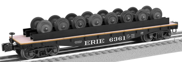 Lionel 6-27889 ERIE 40' FLATCAR W/ WHEEL LOAD #6361 O SCALE NEW