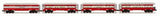 Lionel 6-29081 SANTA FE BABY MADISON PASSENGER CAR 4-PACK (RED) O SCALE NEW