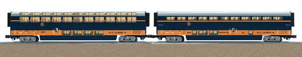 Lionel 6-29169 ALASKA SUPERLINER 2-PACK PASSENGER CARS O SCALE Like New