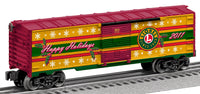 Lionel 6-29975 O-GAUGE 2011 HOLIDAY BOXCAR O SCALE NEW