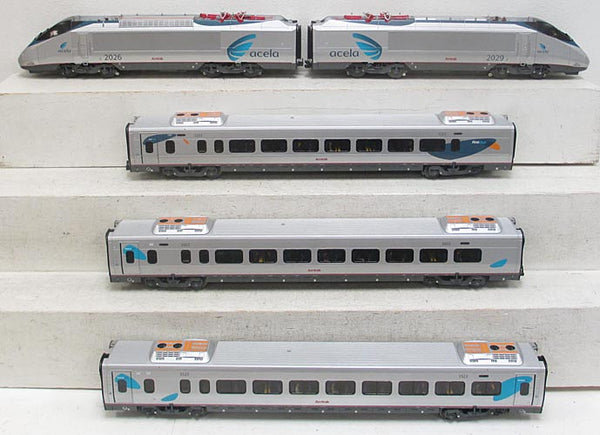 Lionel 6-31714 Amtrak Acela TMCC Loco #2026 & Dmy #2029 with 4 Cars Used