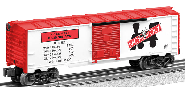 Lionel 6-39347 MONOPOLY ILLINOIS AVENUE BOXCAR O SCALE NEW