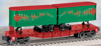 Lionel 6-39477 CHRISTMAS O27 FLATCAR WITH REINDEER TRAILERS O SCALE Like New