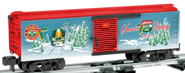 Lionel 6-48384 AMERICAN FLYER 2010 HOLIDAY BOXCAR S SCALE NEW
