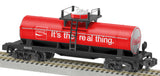 Lionel 6-48433 COCA-COLA SINGLE-DOME TANK CAR S SCALE Like New