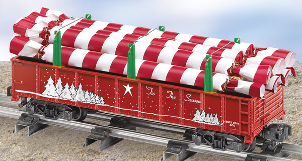 Lionel 6-48553 AMERICAN FLYER CHRISTMAS GONDOLA WITH CANDY CANES S SCALE NEW