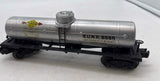Lionel postwar 6555 SUNOCO gas oils logo Single Dome Tank Car O Scale Used Excellent No Box
