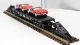 MTH 30-7624 Auto Transport w/1964 Corvettes RailKing O Scale Like New Damaged Box