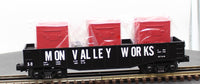 MTH 30-4159B RAILKING Mon Valley Works Gondola with (3) LCL Containers O SCALE Like New